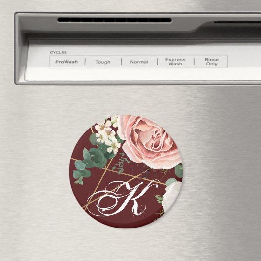 Gepersonaliseerde magneet geometrische tuin Roos (Insitu (Vaatwasser))