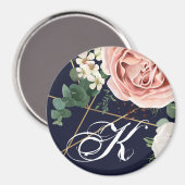 Gepersonaliseerde Magneet Geometrische Tuin Roos N (Voorkant / Achterkant)