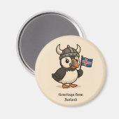 Gepersonaliseerde magneet - IJslandse papegaaiduik (Voorkant / Achterkant)