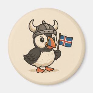 Gepersonaliseerde magneet - IJslandse papegaaiduik