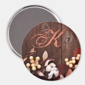 Gepersonaliseerde magneet katoenen tak op donkere  (Voorkant / Achterkant)