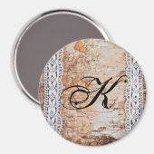 Gepersonaliseerde magneet land schuur hout kant Tr (Voorkant / Achterkant)