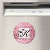 Gepersonaliseerde Magneet Roos Gouden Glitter (Insitu (Vaatwasser))