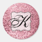 Gepersonaliseerde Magneet Roos Gouden Glitter (Voorkant)