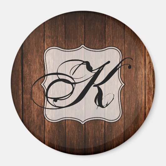 Gepersonaliseerde magneet schuur hout land rustiek (Voorkant)