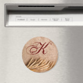 Gepersonaliseerde Magneet Tarwe op Burlap Sack Lan (Insitu (Vaatwasser))