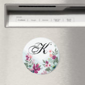 Gepersonaliseerde Magneet Tropische Bloem op Blauw (Insitu (Vaatwasser))