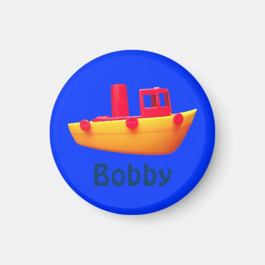 Gepersonaliseerde magneet van speelgoedboot (Voorkant)