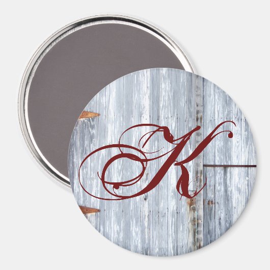 Gepersonaliseerde Magneet Wit Wassen Hout Schuur D (Voorkant / Achterkant)