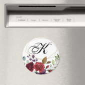 Gepersonaliseerde magneet witte rozen gouden geome (Insitu (Vaatwasser))