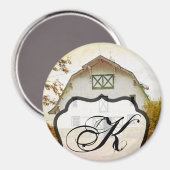 Gepersonaliseerde Magnet Sunset Barn Country Rusti (Voorkant / Achterkant)