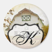 Gepersonaliseerde Magnet Sunset Barn Country Rusti (Voorkant)