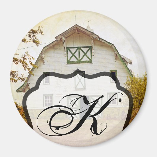 Gepersonaliseerde Magnet Sunset Barn Country Rusti (Voorkant)