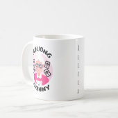 Gepersonaliseerde mahjong granny koffiemok (Voorkant links)