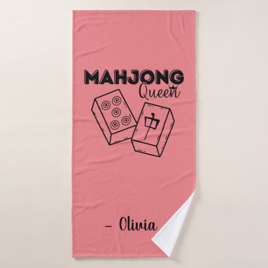 Gepersonaliseerde Mahjong Queen Badhanddoek (Badhanddoek)
