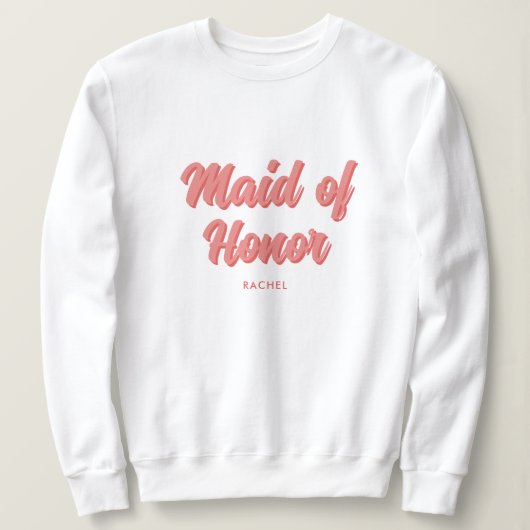 Gepersonaliseerde Maid of Honor Bachelorette Brida Trui (Design voorkant)