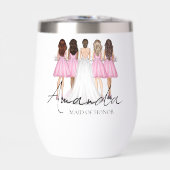 Gepersonaliseerde Maid of Honor Custom Name Gift (Voorkant)