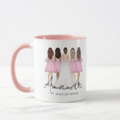 Gepersonaliseerde Maid of Honor Custom Name Gift Mok (Links)