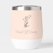 Gepersonaliseerde Maid of Honor Elegant Script Wed (Achterkant)