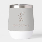 Gepersonaliseerde Maid of Honor Elegant Script Zil (Achterkant)