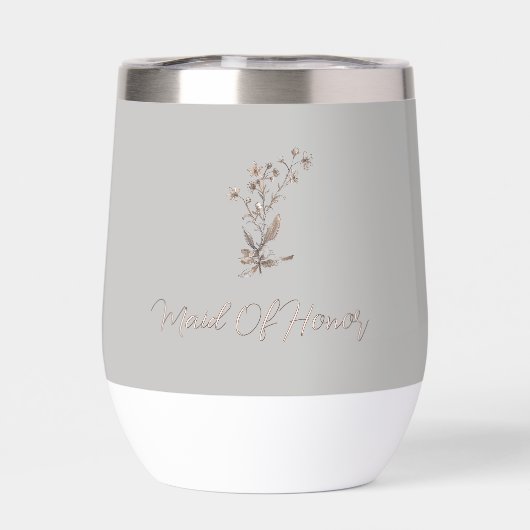 Gepersonaliseerde Maid of Honor Elegant Script Zil (Achterkant)
