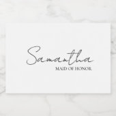 Gepersonaliseerde Maid of Honor Gift Ideeën Sparkling Wijnetiket (Enkel label)