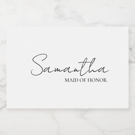 Gepersonaliseerde Maid of Honor Gift Ideeën Sparkling Wijnetiket (Enkel label)