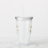 Gepersonaliseerde Maid of Honor Gold Glitter Acryl Drinkbeker (Links)