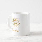 Gepersonaliseerde Maid of Honor Mok Gift - Aangepa (Voorkant links)