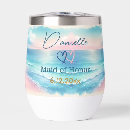 Gepersonaliseerde Maid of Honor om kustbruiloft te (Voorkant)