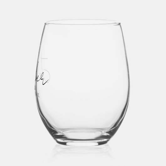 Gepersonaliseerde Maid of Honor Stemless wijnglas Wijnglas Zonder Voet (Links)