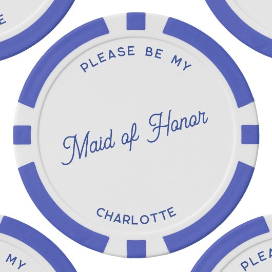 Gepersonaliseerde Maid of Honor Voorstel Poker Chips