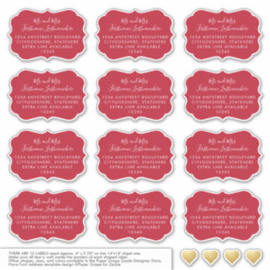 Gepersonaliseerde mailing Adresetiketten Shape Red Sticker