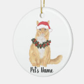 Gepersonaliseerde Maine Coon (Oranje) Cat Keramisch Ornament (Links)