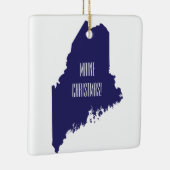 Gepersonaliseerde Maine Kerstversiering Keramisch Ornament (Rechts)