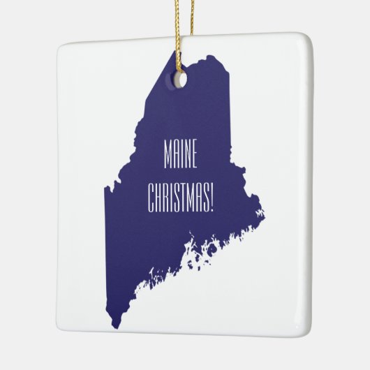 Gepersonaliseerde Maine Kerstversiering Keramisch Ornament (Links)