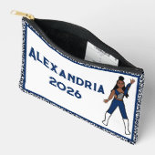 Gepersonaliseerde Majorette Dancer Blue Leopard Etui (Open)