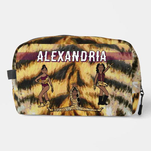 Gepersonaliseerde Majorette Dancer Maroon Tiger #1 Toilettasje (Voorkant)