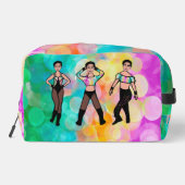 Gepersonaliseerde Majorette Dancer Pastel & Zwart  Toilettasje (Achterkant)