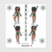 Gepersonaliseerde Majorette / Dancer Stickers Fore (Vel)