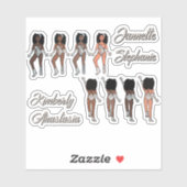 Gepersonaliseerde Majorette / Dancer Stickers Zilv (Vel)