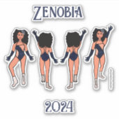 Gepersonaliseerde Majorette / Danser Stickers Indi (Voorkant)