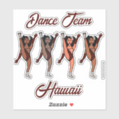 Gepersonaliseerde Majorette / Danser Stickers Merl (Vel)