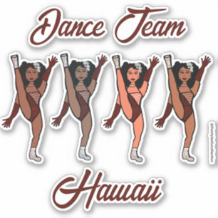 Gepersonaliseerde Majorette / Danser Stickers Merl