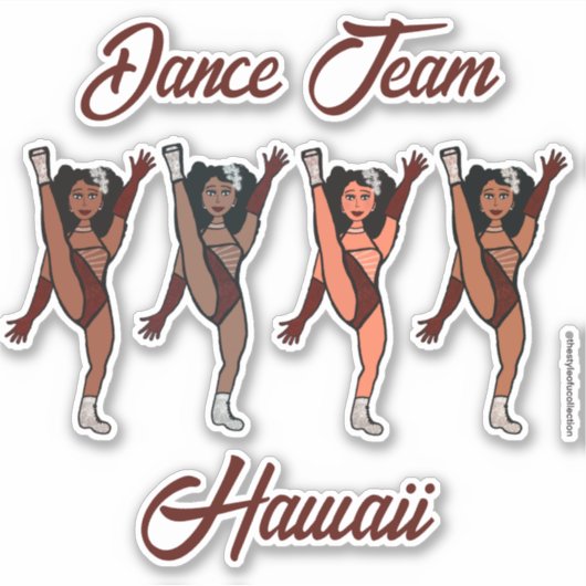 Gepersonaliseerde Majorette / Danser Stickers Merl (Voorkant)