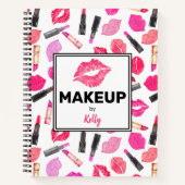 Gepersonaliseerde make-up artiest Waterverf make-u Notitieboek (Voorkant)