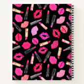 Gepersonaliseerde make-up artiest Waterverf make-u Notitieboek (Achterkant)