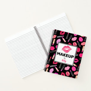 Gepersonaliseerde make-up artiest Waterverf make-u Notitieboek