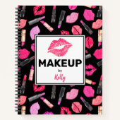 Gepersonaliseerde make-up artiest Waterverf make-u Notitieboek (Voorkant)