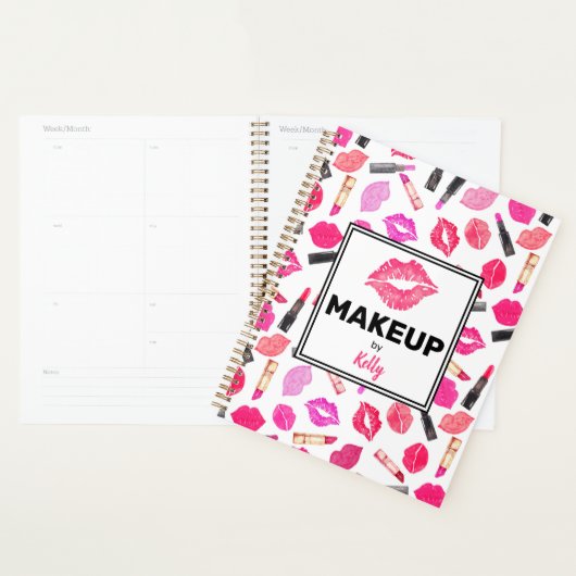 Gepersonaliseerde make-up artiest Waterverf make-u Planner (Display)